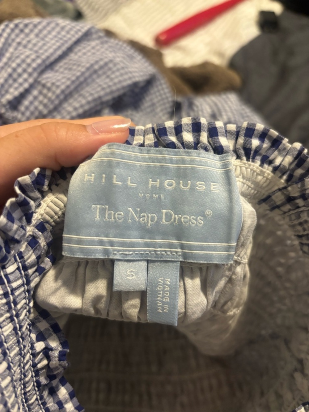 Hill House Blue and White Gingham Nap Dress - Picture 3 of 3